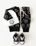 Black Electric Smiley Jogger Set (Preorders! Close Nov 21)