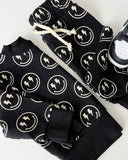 Black Electric Smiley Jogger Set (Preorders! Close Nov 21)