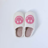 Pink Smiley Face Slippers