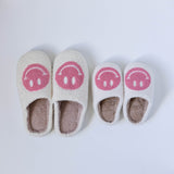 Pink Smiley Face Slippers