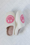 Pink Smiley Face Slippers