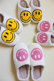 Pink Smiley Face Slippers