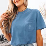 AZ Pocket Tee- Blue Jean