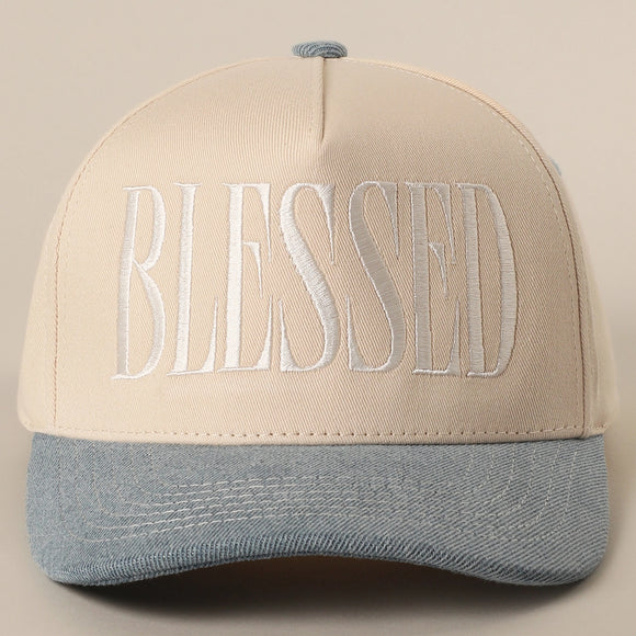 Blessed- Trucker Hat (Denim)
