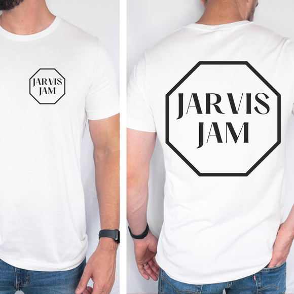 Jarvis Jam: White & Black Shirts