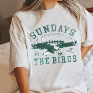 Sundays are for the Birds (Shirt)- Ivory/Pepper
