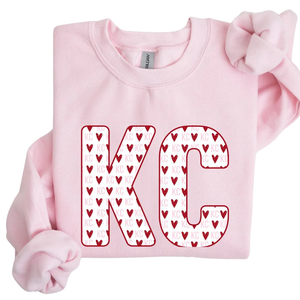KC Hearts (Shirt/Sweatshirt)- Pink/Black/Red