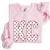 KC Hearts (Shirt/Sweatshirt)- Pink/Black/Red