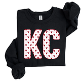 KC Hearts (Shirt/Sweatshirt)- Pink/Black/Red