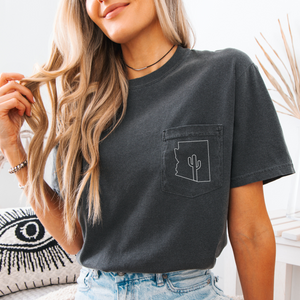 AZ Pocket Tee- Pepper