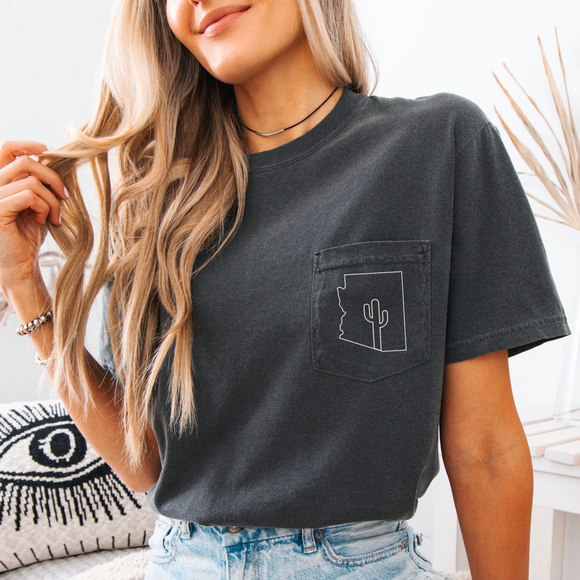 AZ Pocket Tee- Pepper