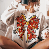 Go Chiefs Bow (Shirt/Sweatshirt)- Ash/Sand/White