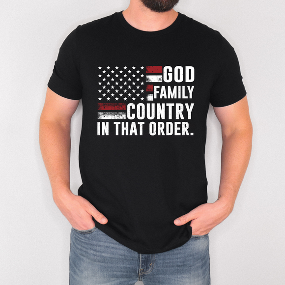 God, Family, Country (Black)