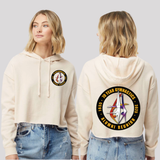Ivory- Women's Lightweight Cropped Hoodie