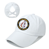 Women's Ponytail Hat- White