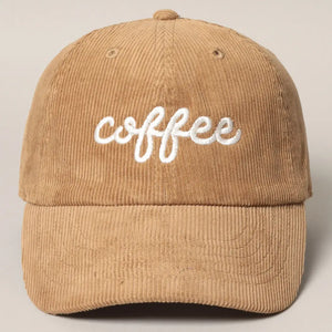 Coffee- Corduroy Baseball Cap