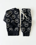 Black Electric Smiley Jogger Set (Preorders! Close Nov 21)