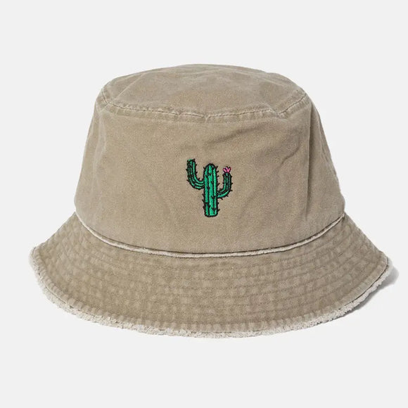 Cactus Embroidered- Bucket Hat