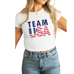 Team USA- Baby Tee Crop