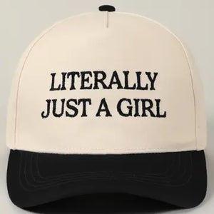 Literally Just A Girl- Trucker Hat (Black)