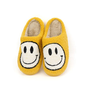 Full Yellow Smiley Face Slippers