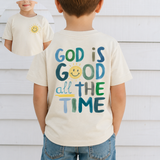 God Is Good (Blue)- Infant/Toddler/Youth/Adult (Front & Back)