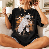 Boo & Brew Ghost Raccoon Tee