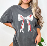 Baseball Bow- Comfort Colors