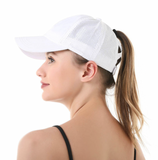 Women's Ponytail Hat- Grey