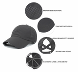 Women's Ponytail Hat- Grey