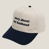 Sorry About My Husband- Trucker Hat (Navy)