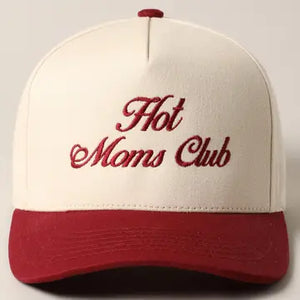 Hot Moms Club- Trucker Hat (Maroon)