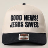 Good News Jesus Saves- Trucker Hat (Black)