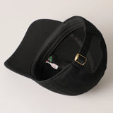 Glass of Wine and Strawberry- Baseball Cap (Black)
