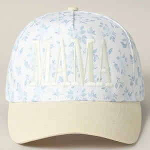 Mama Floral- Trucker Hat (Blue)