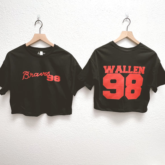 98 Braves- Black Crop