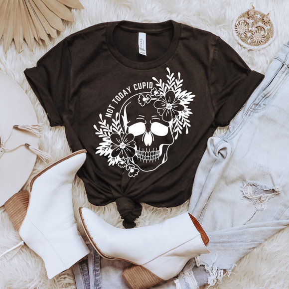 Not Today Cupid Skull- Shirt